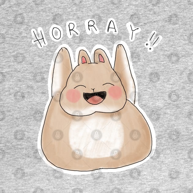 HORRAY ! Happy Fat Bunny _ Bunniesmee by GambarGrace